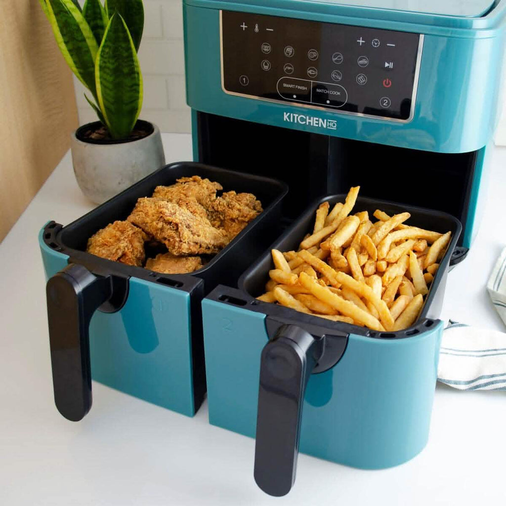 キッチンHQ 10-in-1 9クォートデュアルエアフライヤー ケバブ付き（リファービッシュ品）