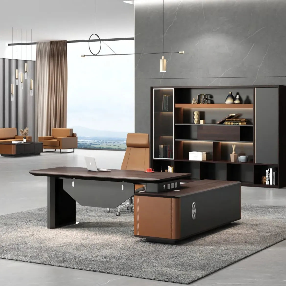 Kitley · Modern L-Shaped Executive Desk