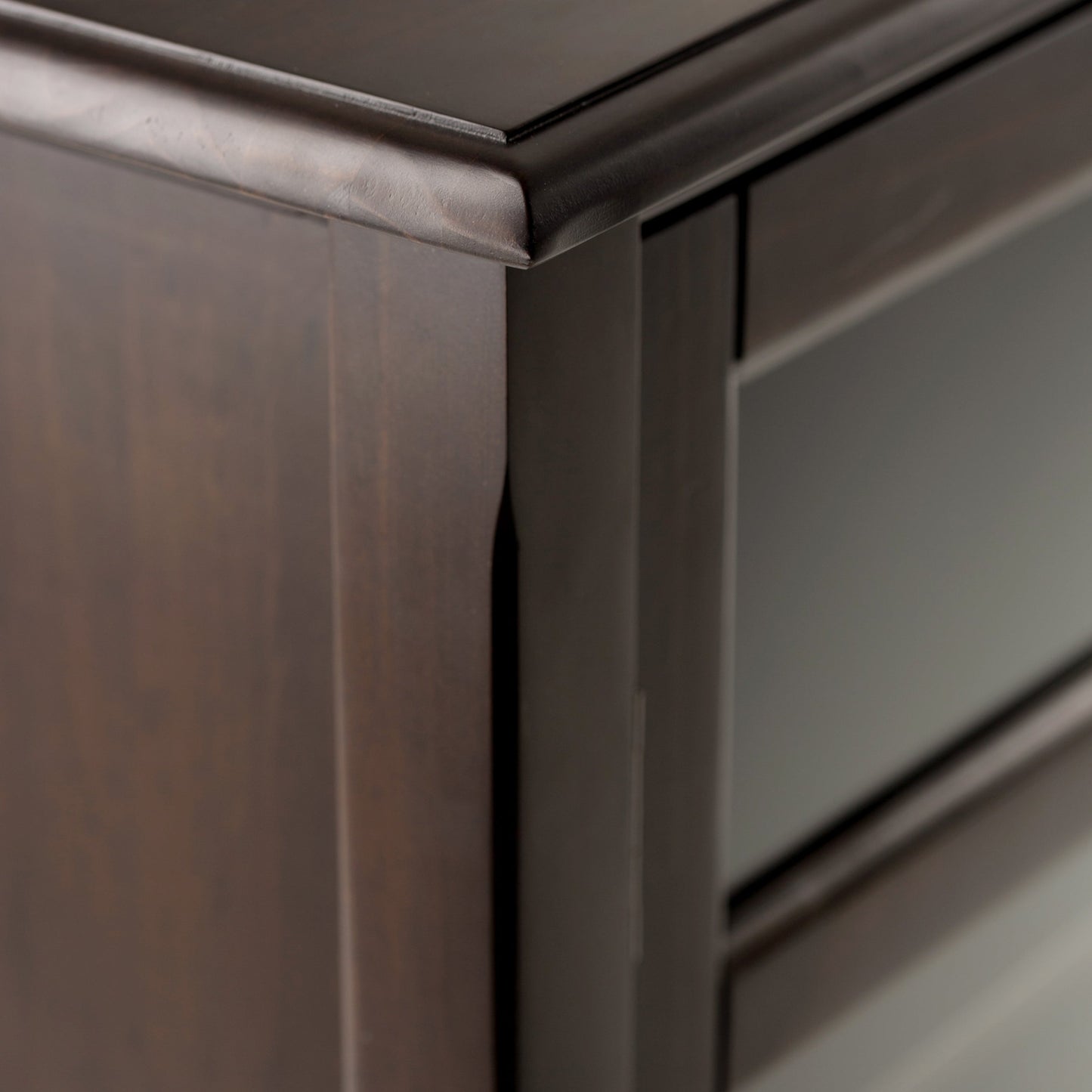 Burlington 40 Inch Wide Solid Wood Medium Storage Cabinet in Mahogany