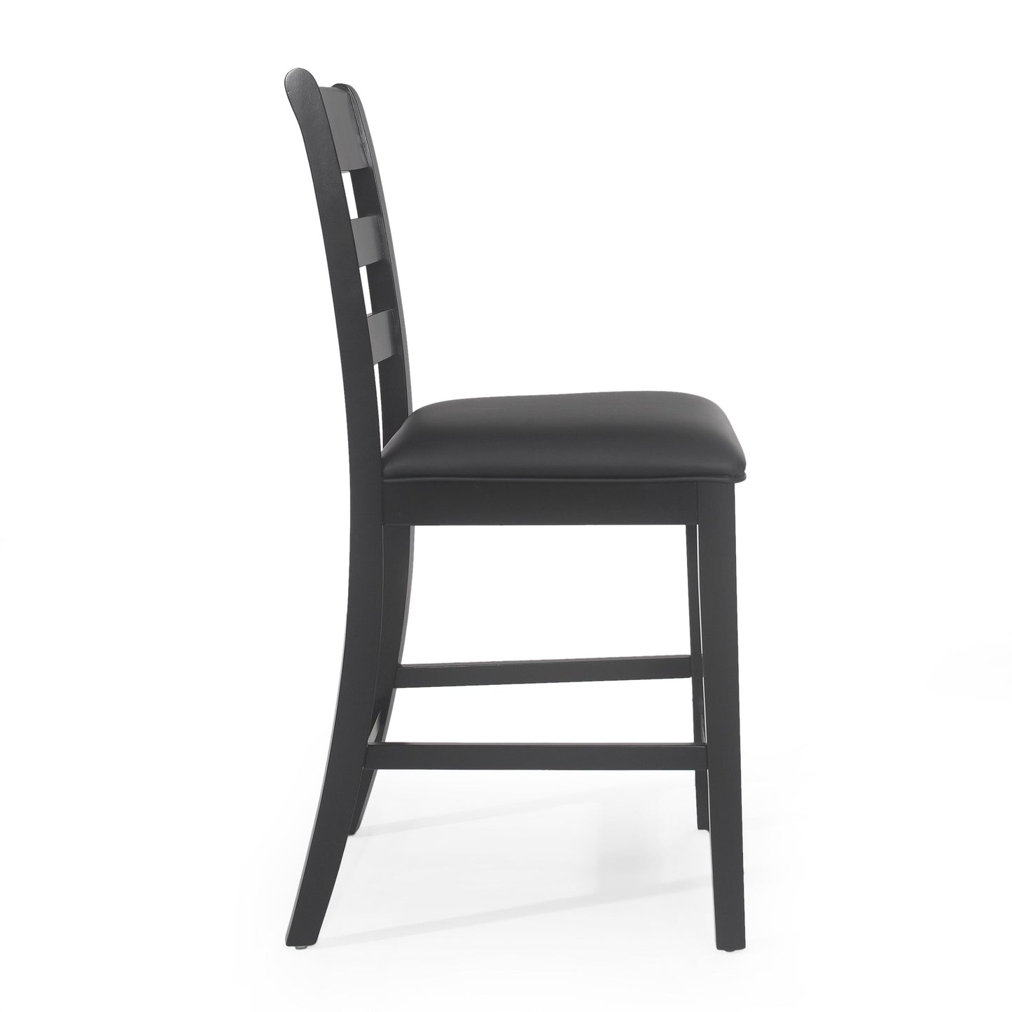 Farmhouse Upholstered Wood Counter Stools (Set of 2)