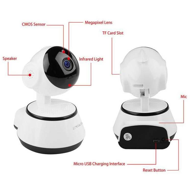 Kosaco Caméra IP WiFi 720P avec Détection de Mouvement