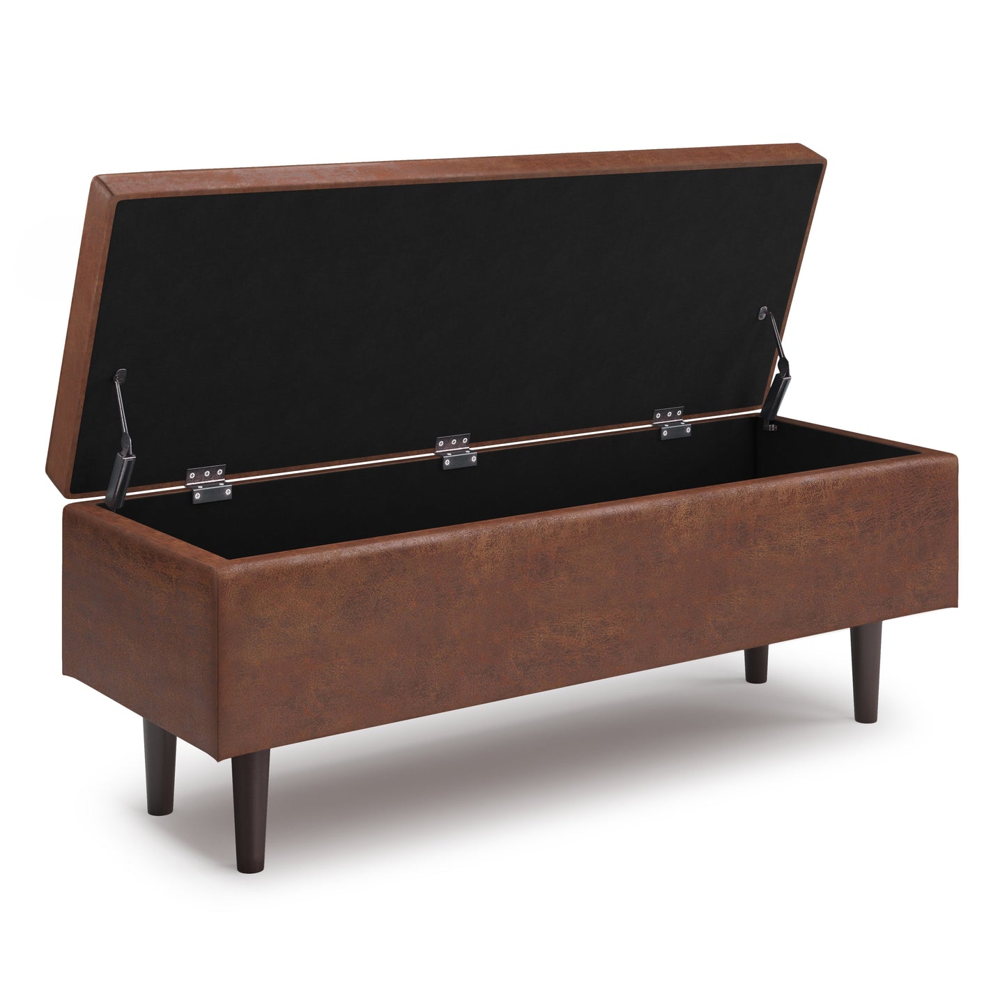 Shay 48 Inch Wide Mid-Century Rectangular Storage Ottoman