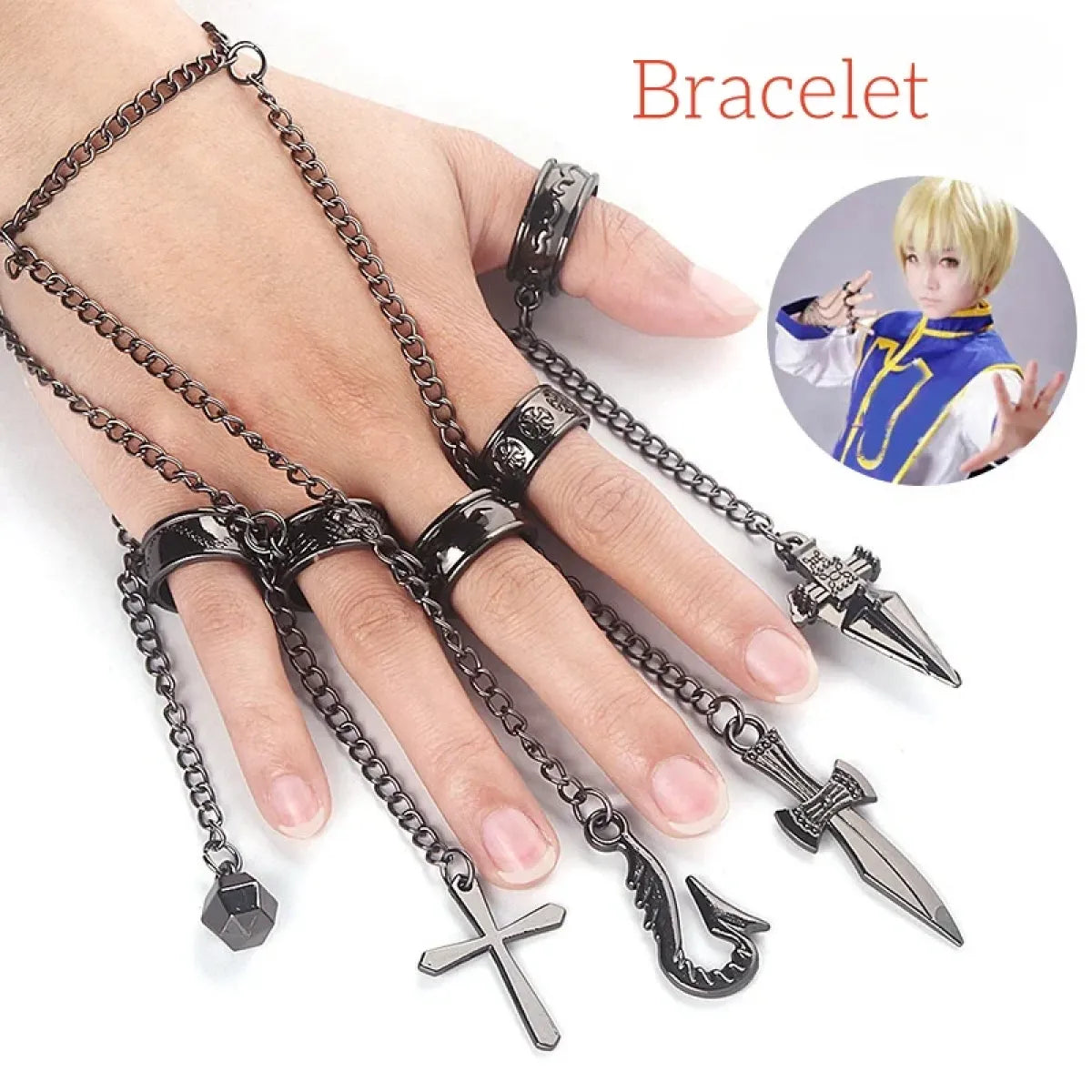 Kurapika Cosplay Costume – Hunter x Hunter Outfit with Wig & Chains