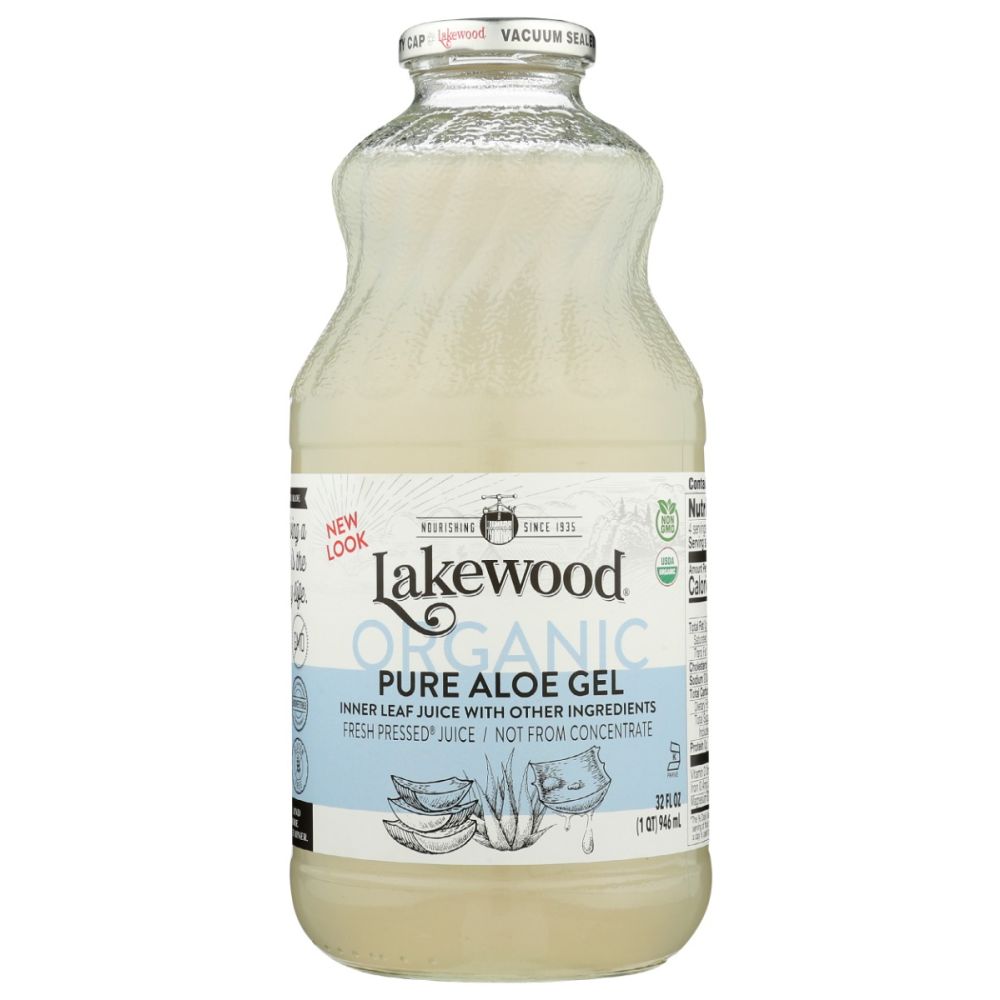 LAKEWOOD: Organic Pure Aloe Gel Juice, 32 fo