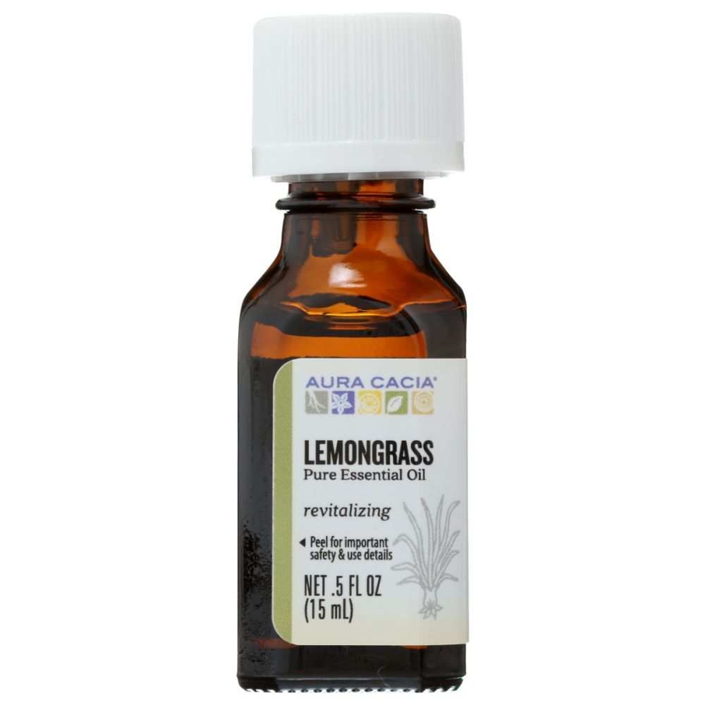 AURA CACIA: Lemongrass Essential Oil, 0.5 oz
