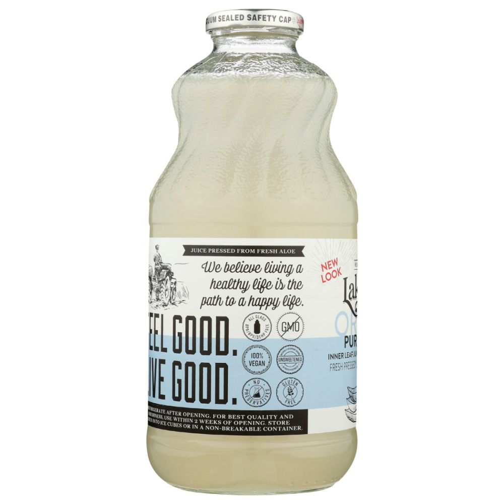 LAKEWOOD: Organic Pure Aloe Gel Juice, 32 fo