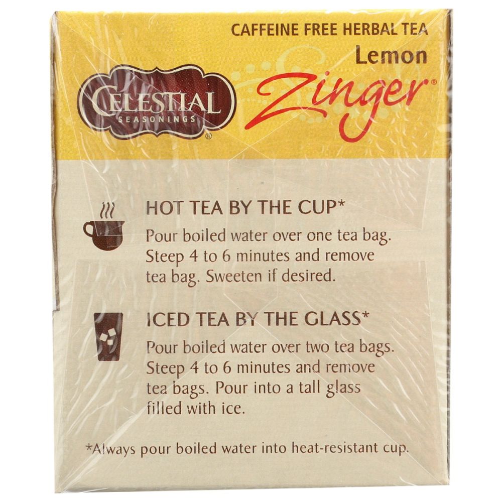 CELESTIAL SEASONINGS: Lemon Zinger Herbal Tea, 20 bg