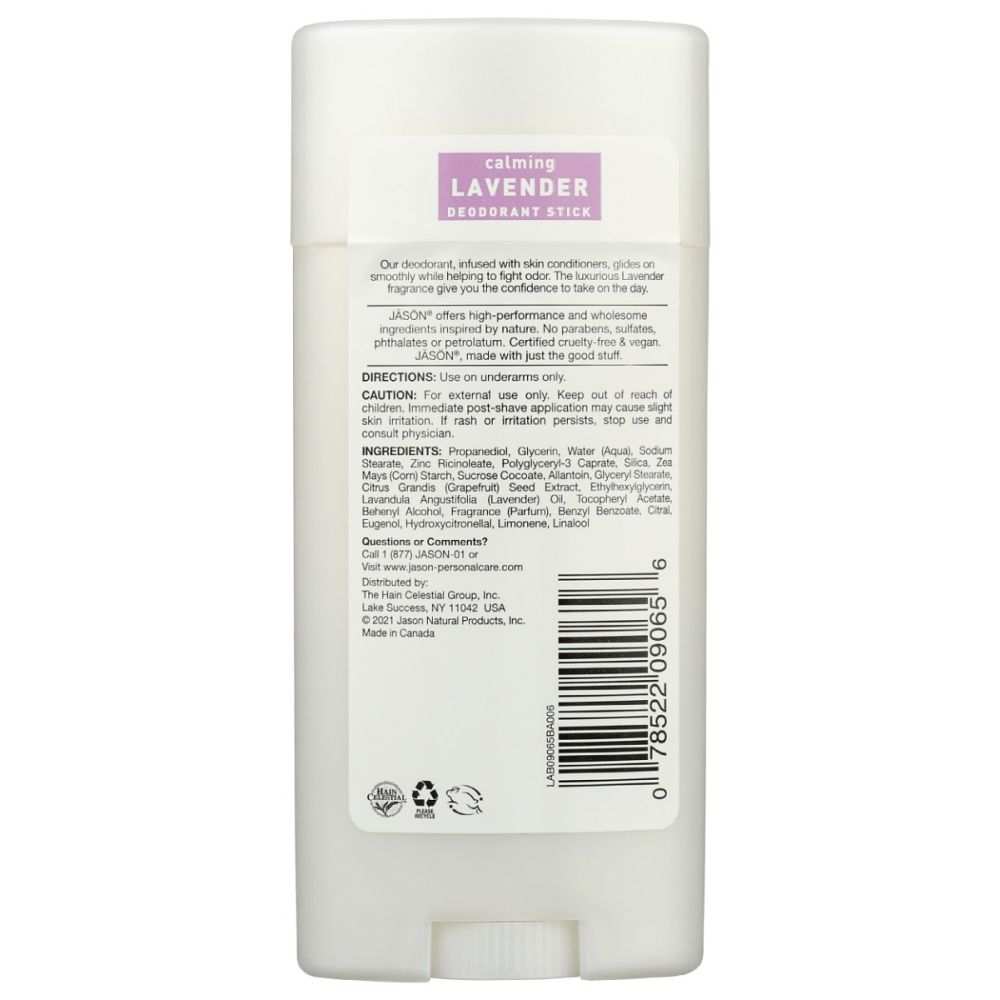 JASON: Calming Lavender Deodorant Stick, 2.5 oz