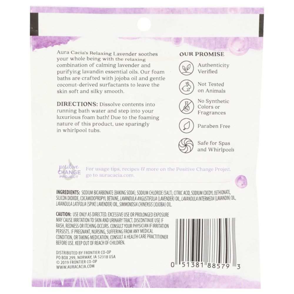 AURA CACIA: Lavender Foam Bath, 2.5 oz