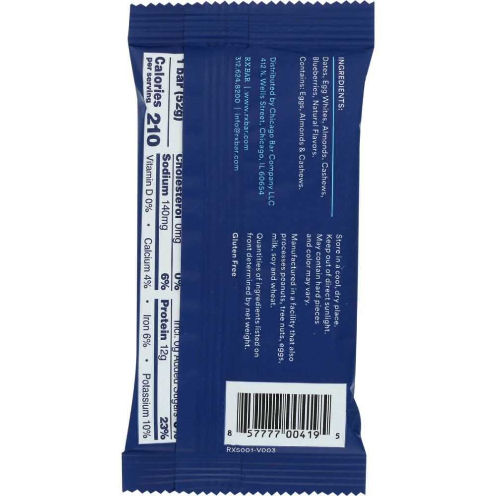 RXBAR Blueberry Protein Bar - Natural,Boost,Protein-Packed Snack 1.8oz