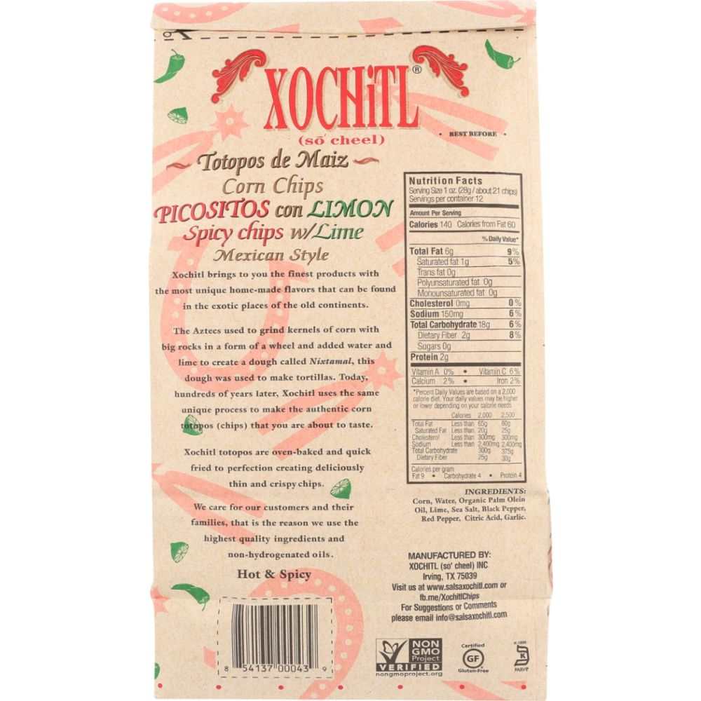 XOCHITL: Picositos Con Limon Chips, 12 oz