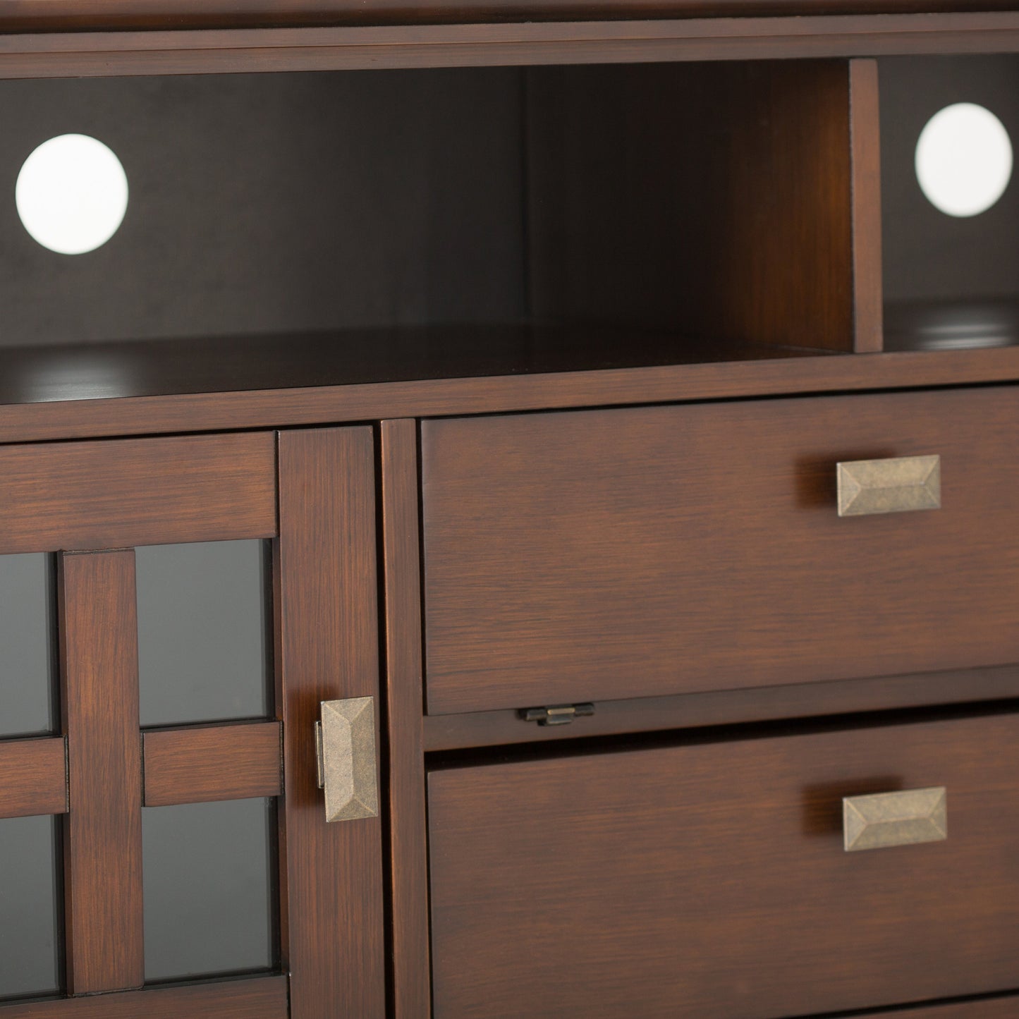 Artisan 72 Inch Wide Solid Wood TV Stand in Russet