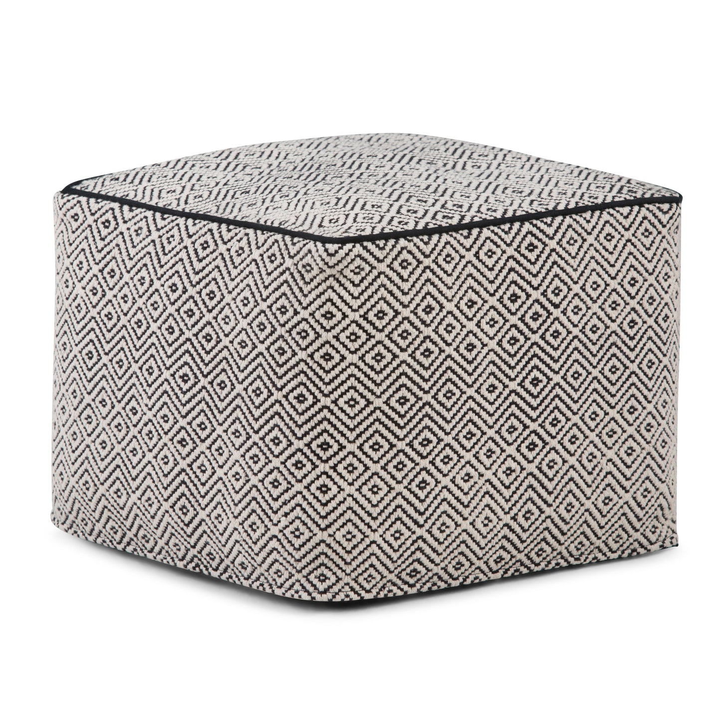 Brynn 18 Inch Wide Square Pouf in Patterned