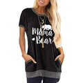 T-shirts longs pour femme, motif lettre en coton, hauts d'été