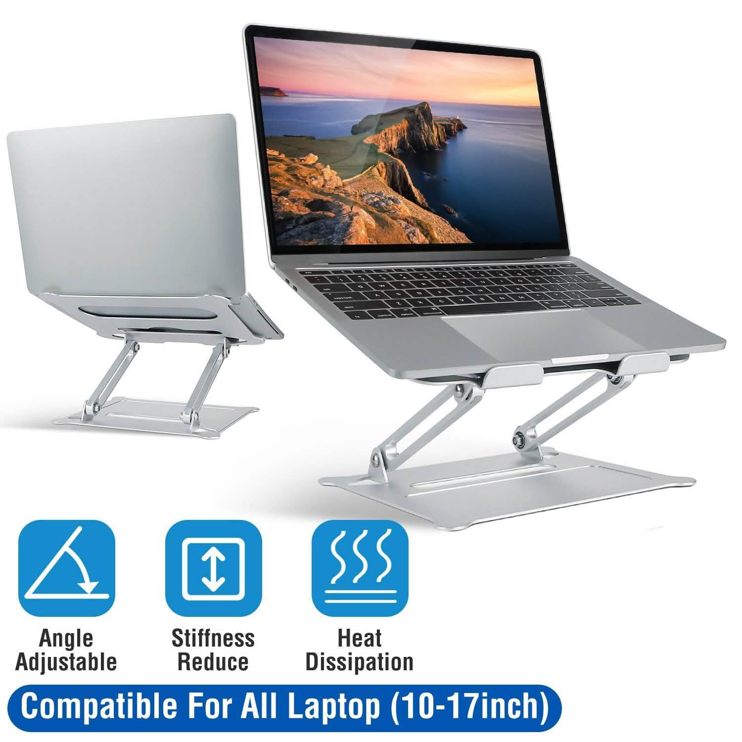 Laptop Stand Aluminum Angle Adjustable Computer Holder Riser Heat Vent