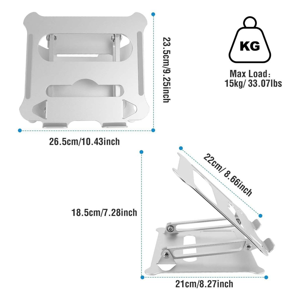 Laptop Stand Aluminum Angle Adjustable Computer Holder Riser Heat Vent