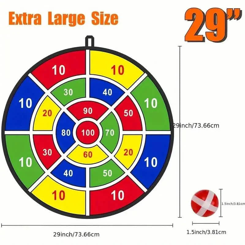 Grand jeu de fléchettes de 74 cm avec balles collantes, pour l'intérieur et l'extérieur, jouets de jeu amusants pour les fêtes
