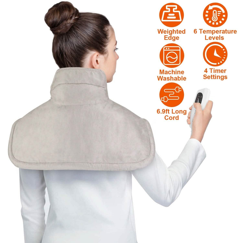 Grand coussin chauffant lesté pour le cou et les épaules