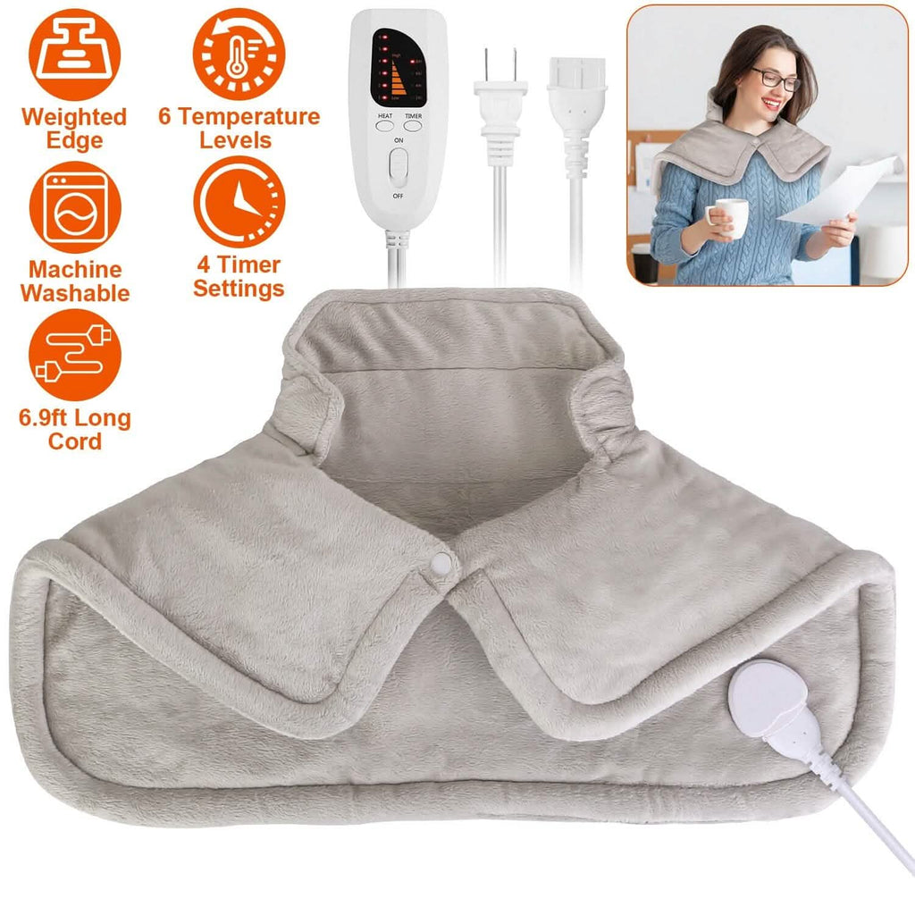 Grand coussin chauffant lesté pour le cou et les épaules