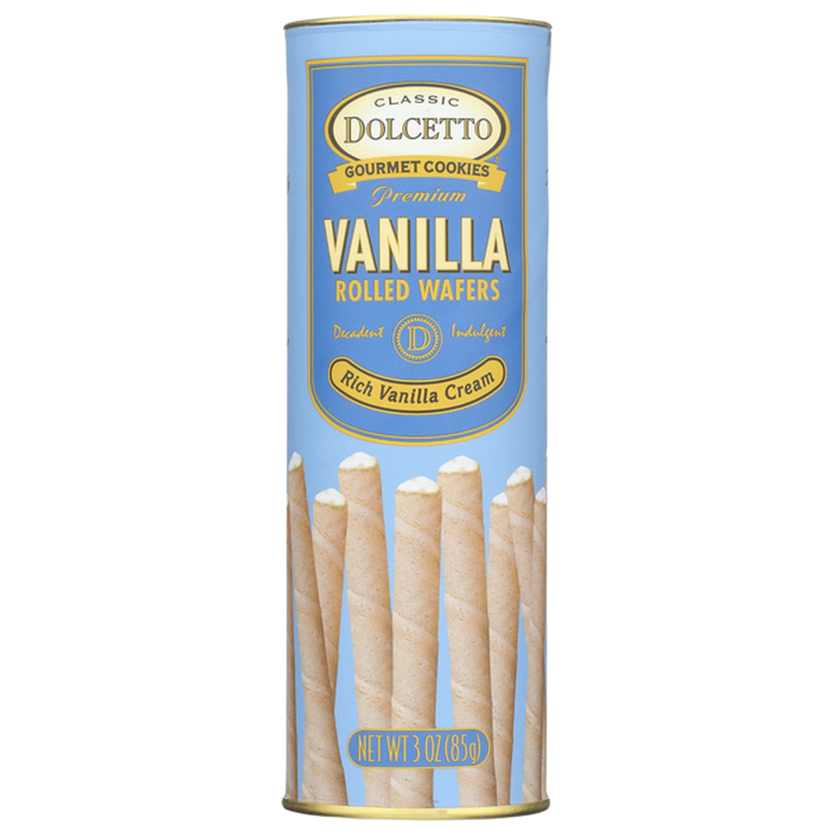 Dolcetto Vanilla Rolled Wafers 3oz