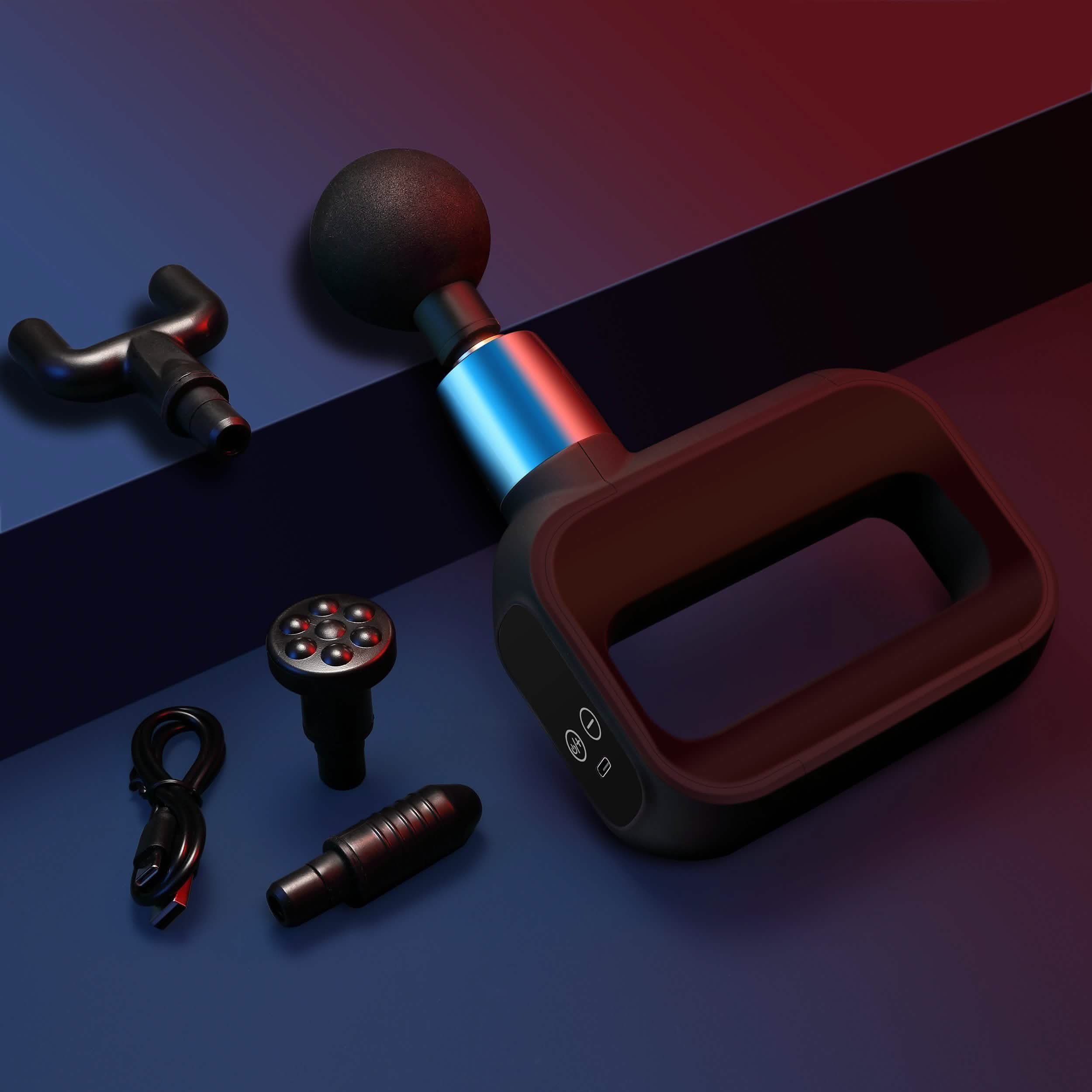 Masseur musculaire à percussion portatif de luxe LAX pour les tissus profonds et le fitness