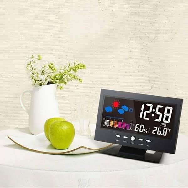 LCD Color Screen Digital Backlight Snooze Alarm Clock