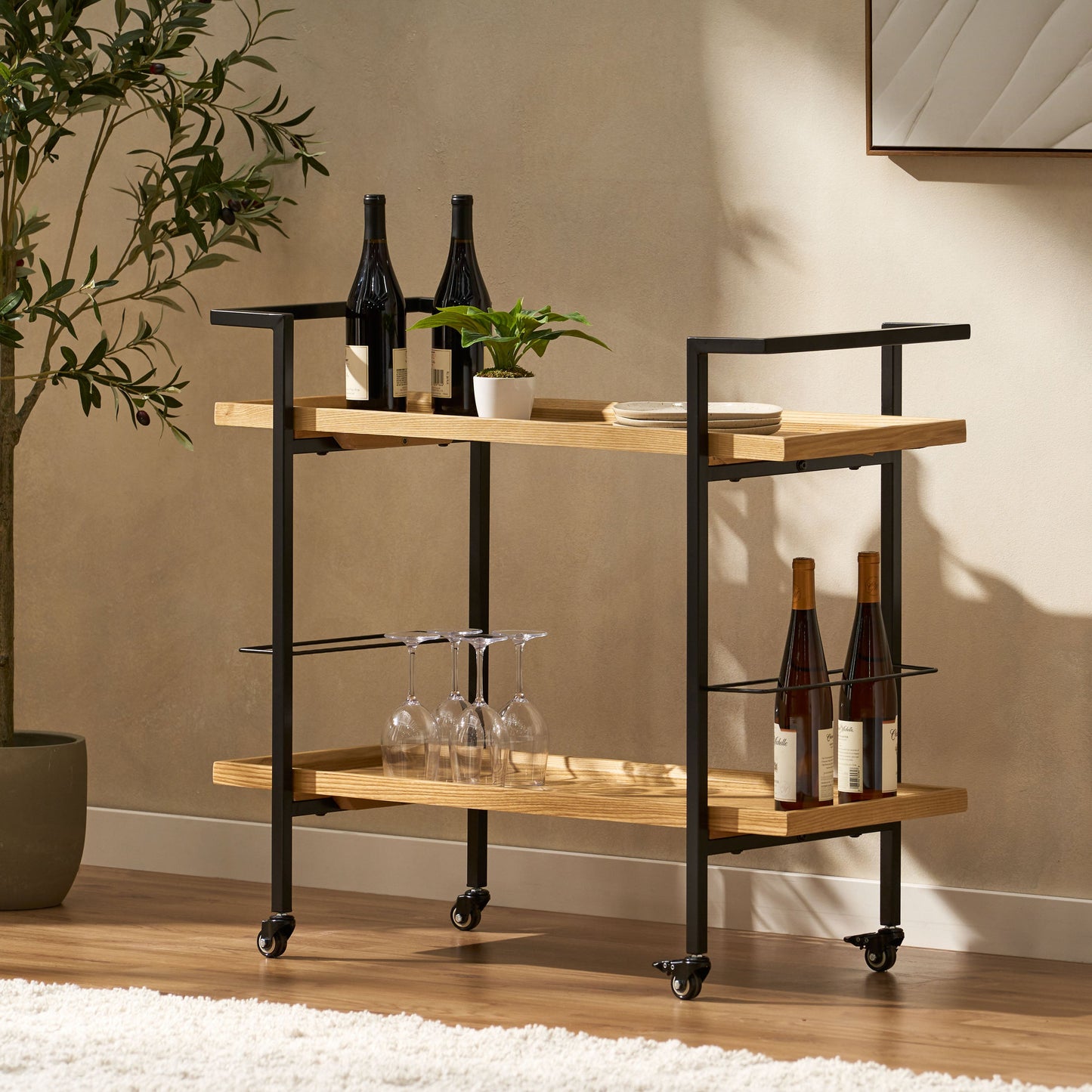 Modern Industrial Bar Cart