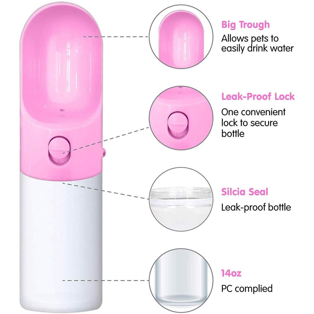 Distributeur d'eau anti-fuite avec gamelle pour animaux de compagnie