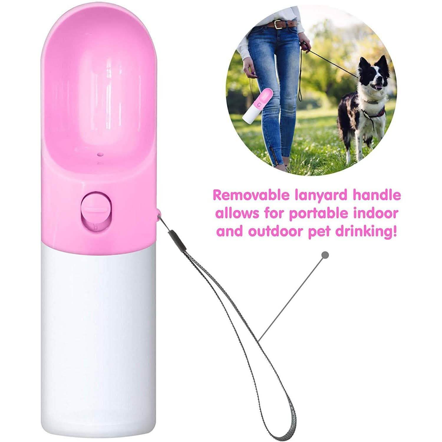 Distributeur d'eau anti-fuite avec gamelle pour animaux de compagnie