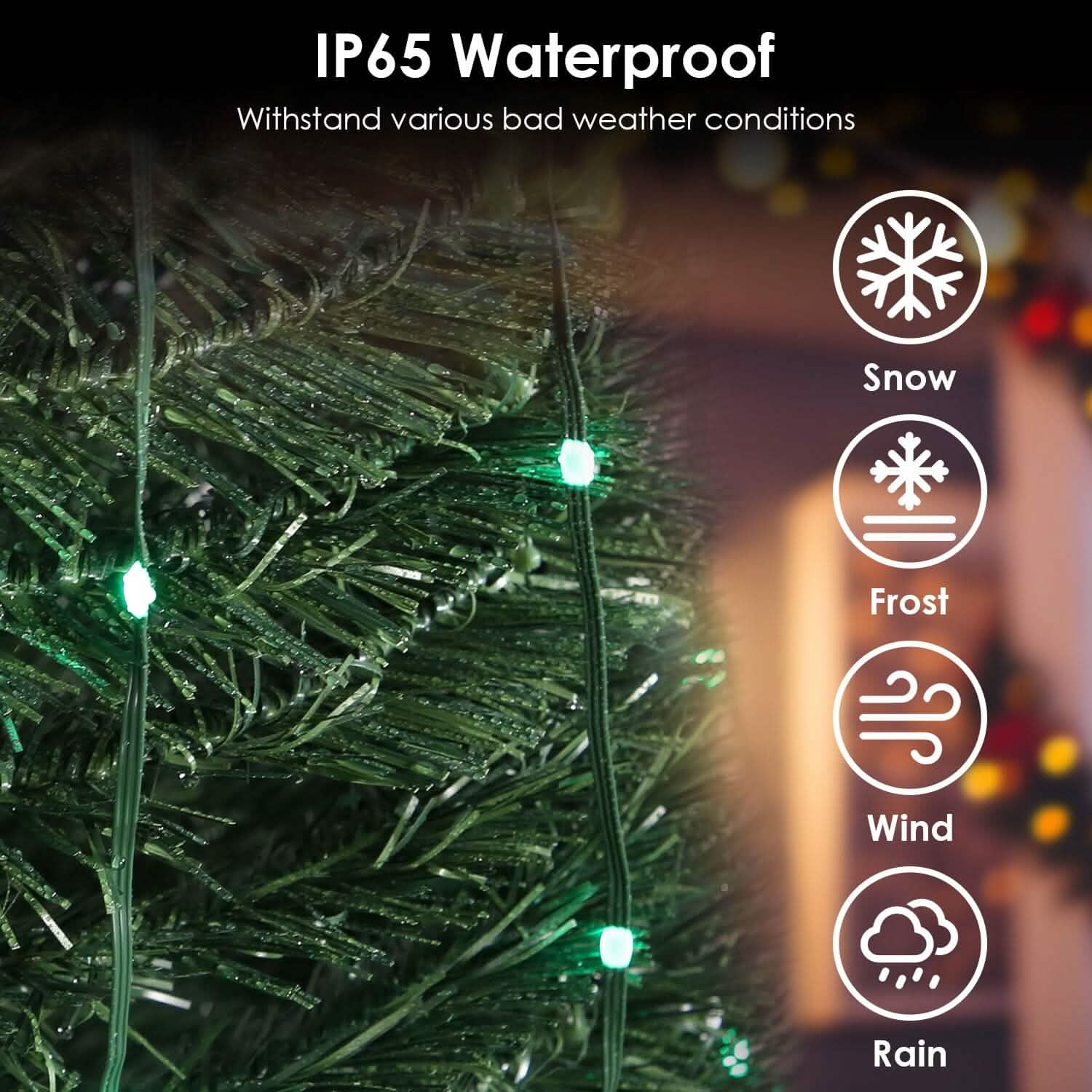 LED Lights Collapsible Christmas Tree Light with Remote App Control
