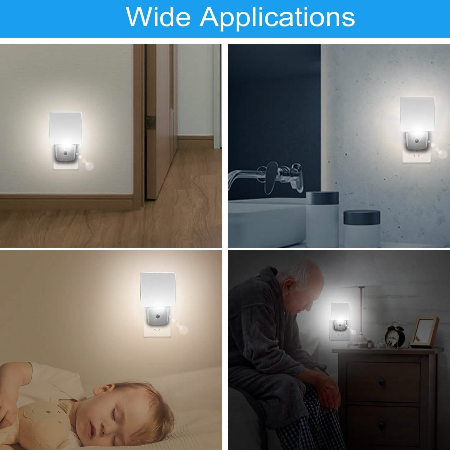 LEDナイトライト 夕暮れから夜明けまでセンサー付き