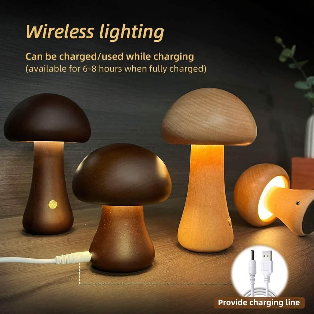 LED充電式クリエイティブマッシュルームテーブルランプ