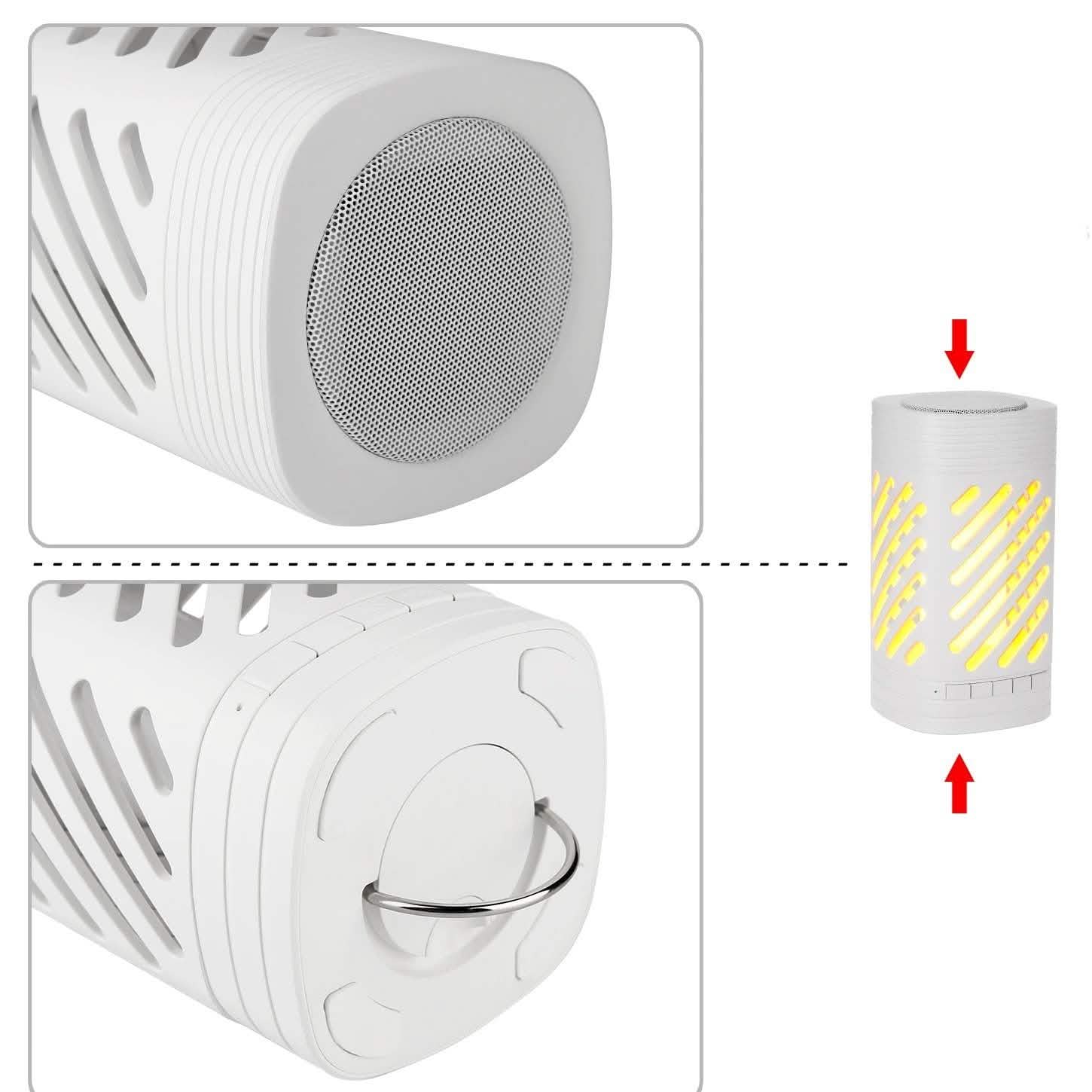 Lampe de camping rechargeable LED intelligente tactile avec haut-parleur Bluetooth