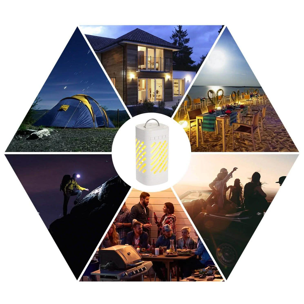 Lampe de camping rechargeable LED intelligente tactile avec haut-parleur Bluetooth