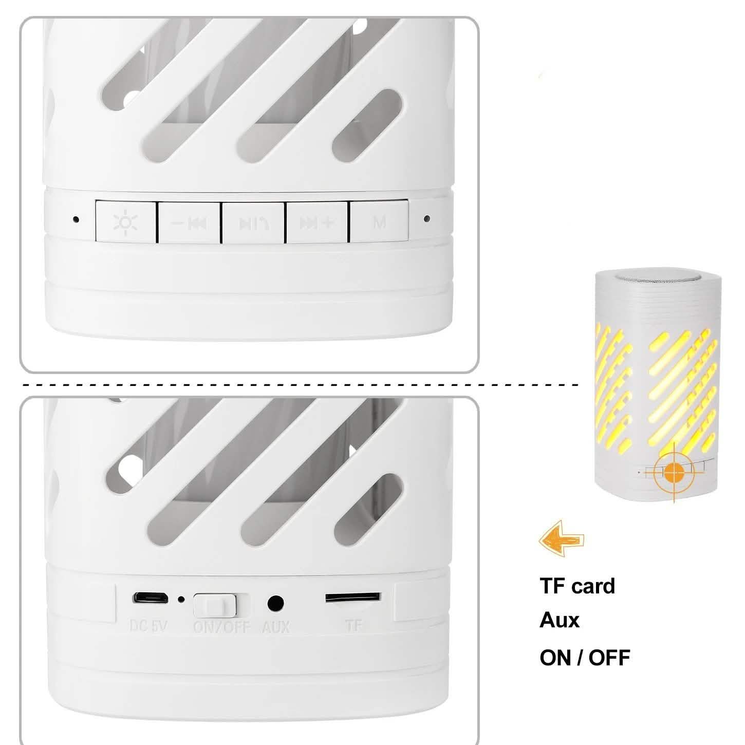 Lampe de camping rechargeable LED intelligente tactile avec haut-parleur Bluetooth