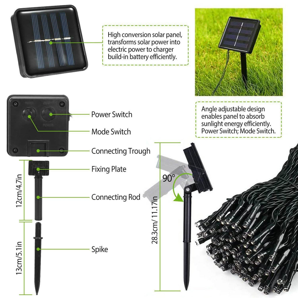 Guirlande lumineuse féerique solaire à LED