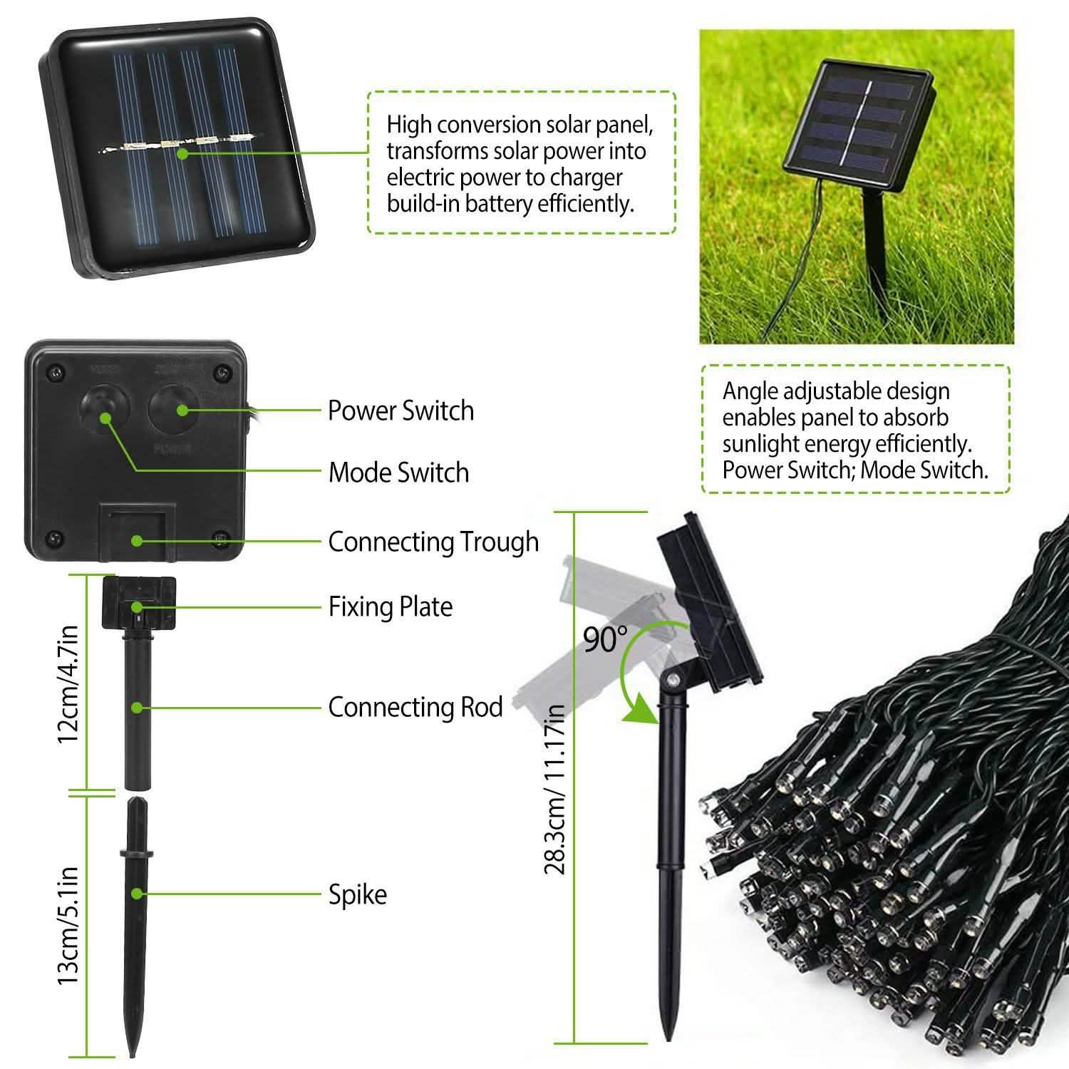 Guirlande lumineuse féerique solaire à LED