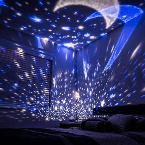 Projecteur nocturne LED Étoiles et Lune