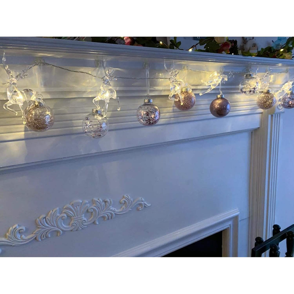 LED暖白色クリスマスライト トナカイストリングライト