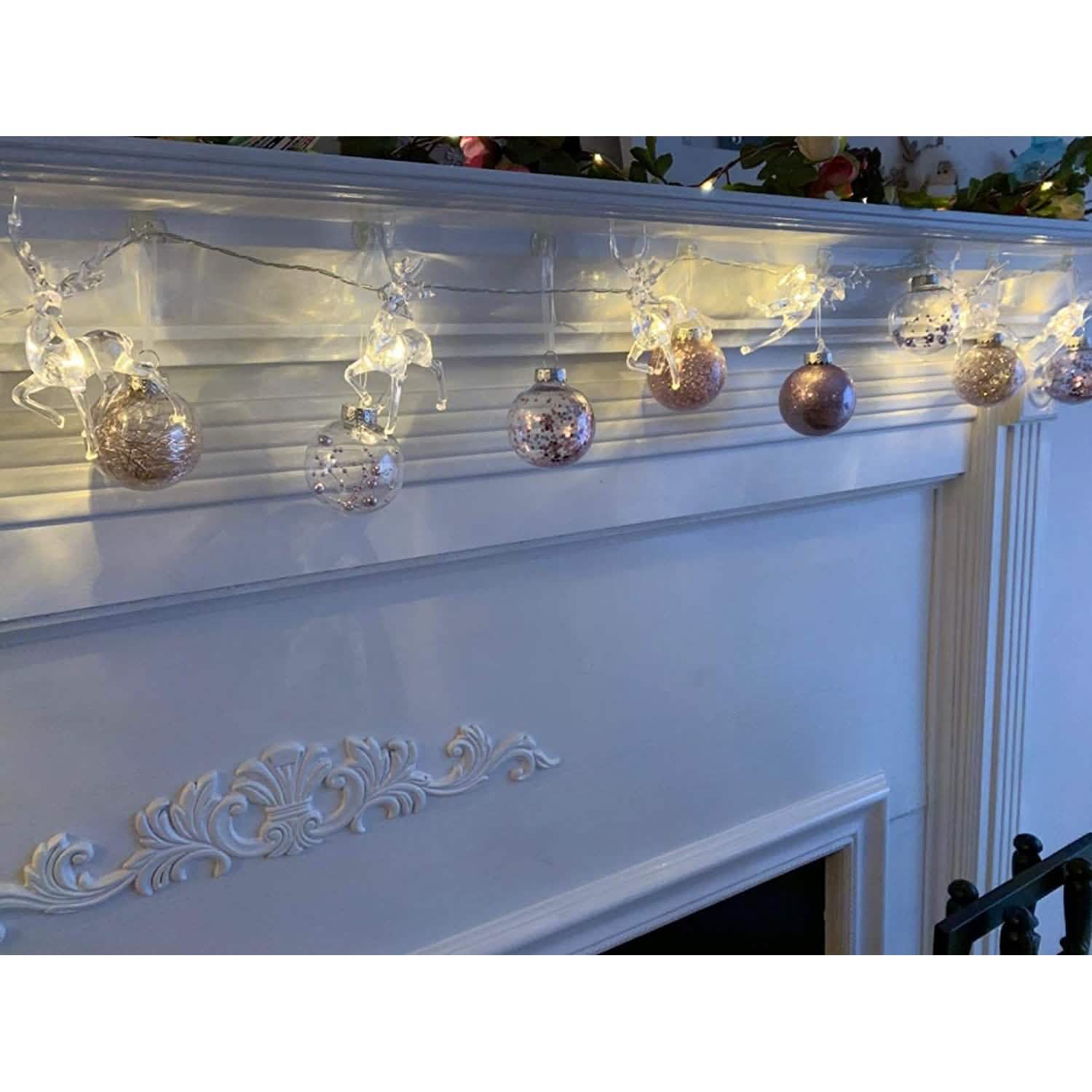 LED暖白色クリスマスライト トナカイストリングライト