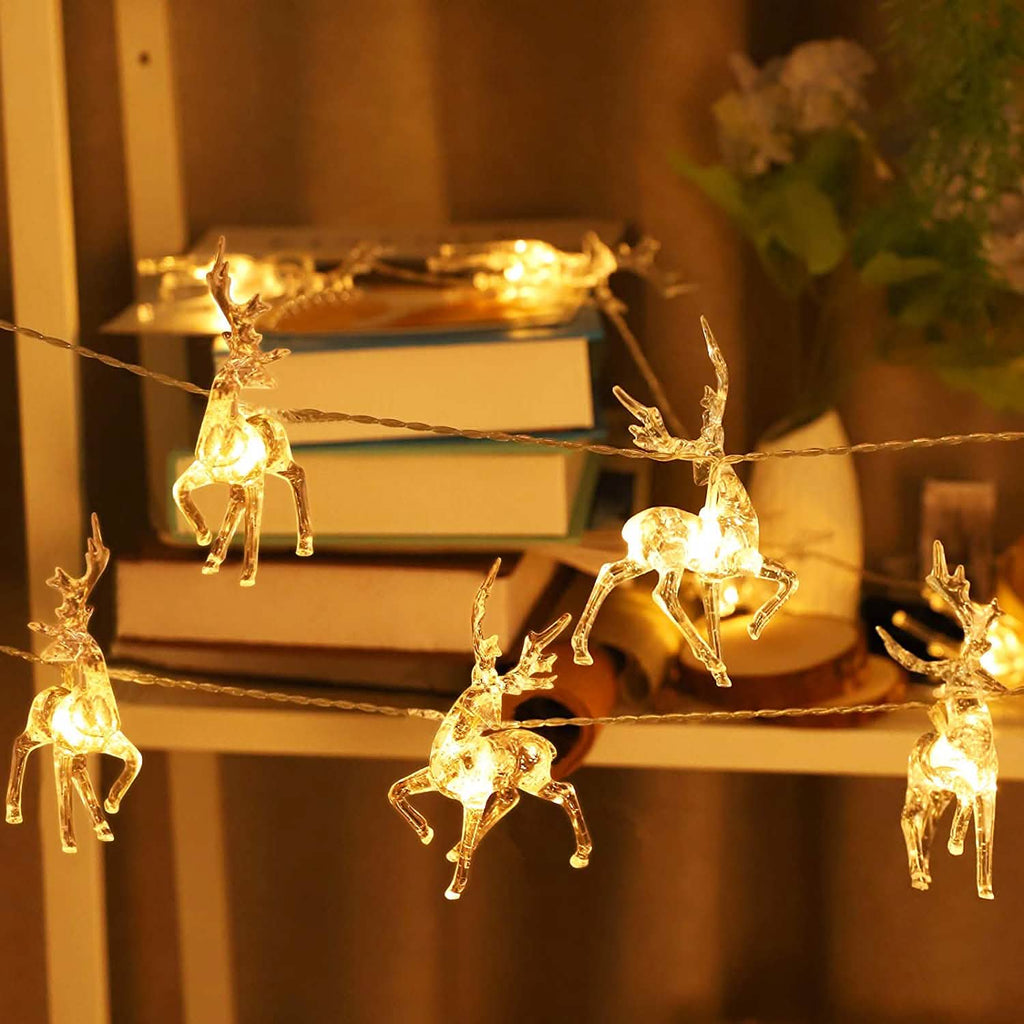 LED暖白色クリスマスライト トナカイストリングライト