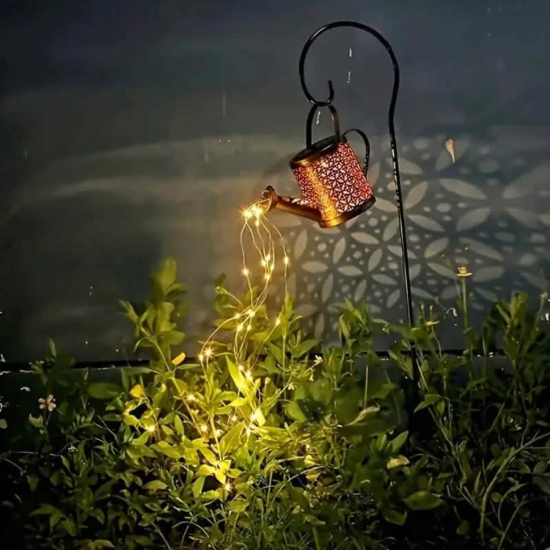 LED Watering Can Fairy Teapot Solar String Lights