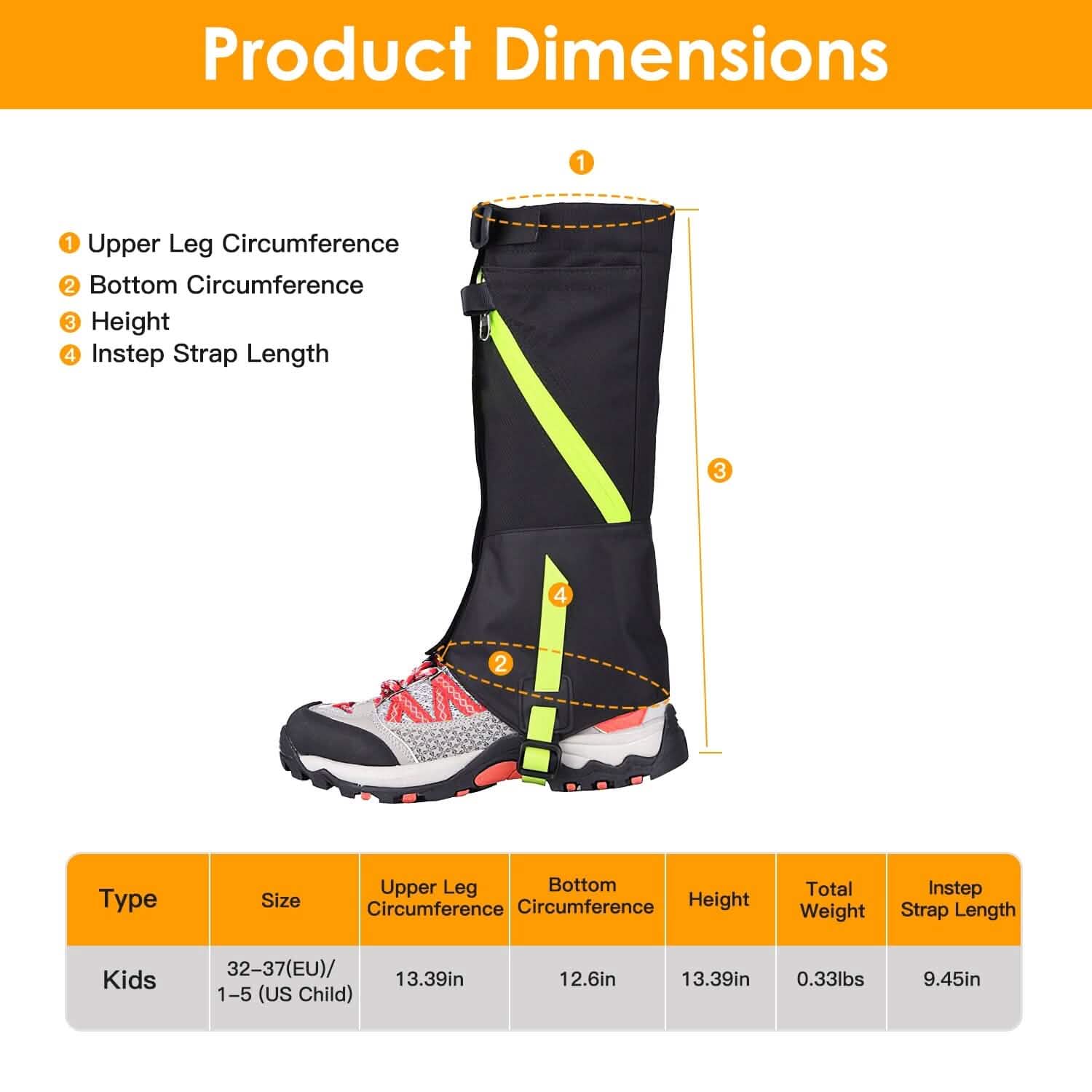 Leg Gaters Waterproof Snow Boot