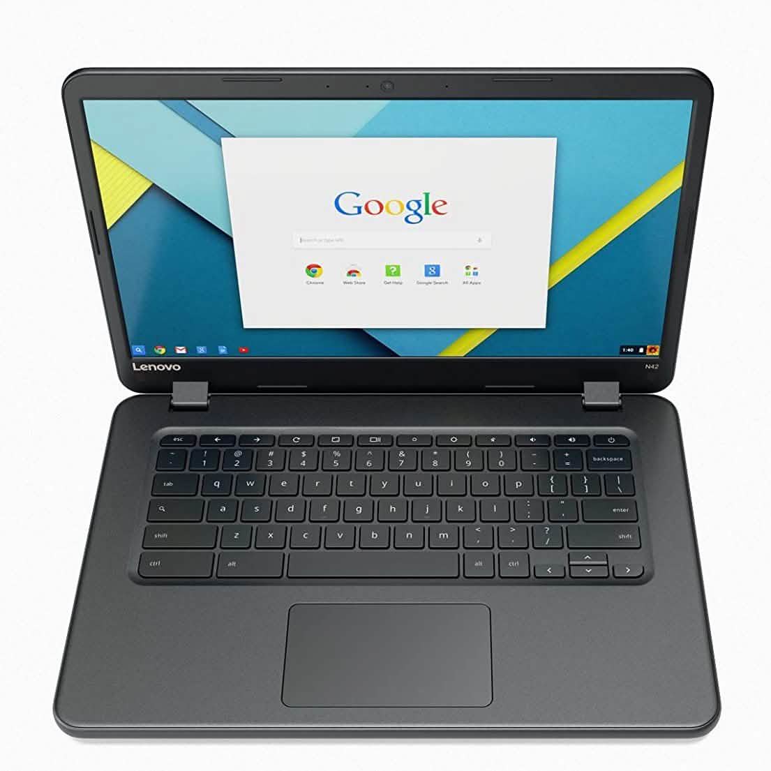 Lenovo IdeaPad N42-20 14" Chromebook, Intel N3060 Dual-Core, 16GB eMMC SSD, 4GB DDR3 (Refurbished)