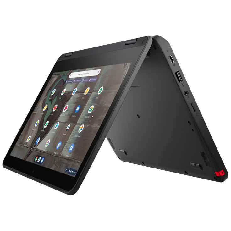 Lenovo Chromebook 500e 11,6" tactile Intel Celeron N3450 1600 MHz RAM 32 Go SSD (Reconditionné)