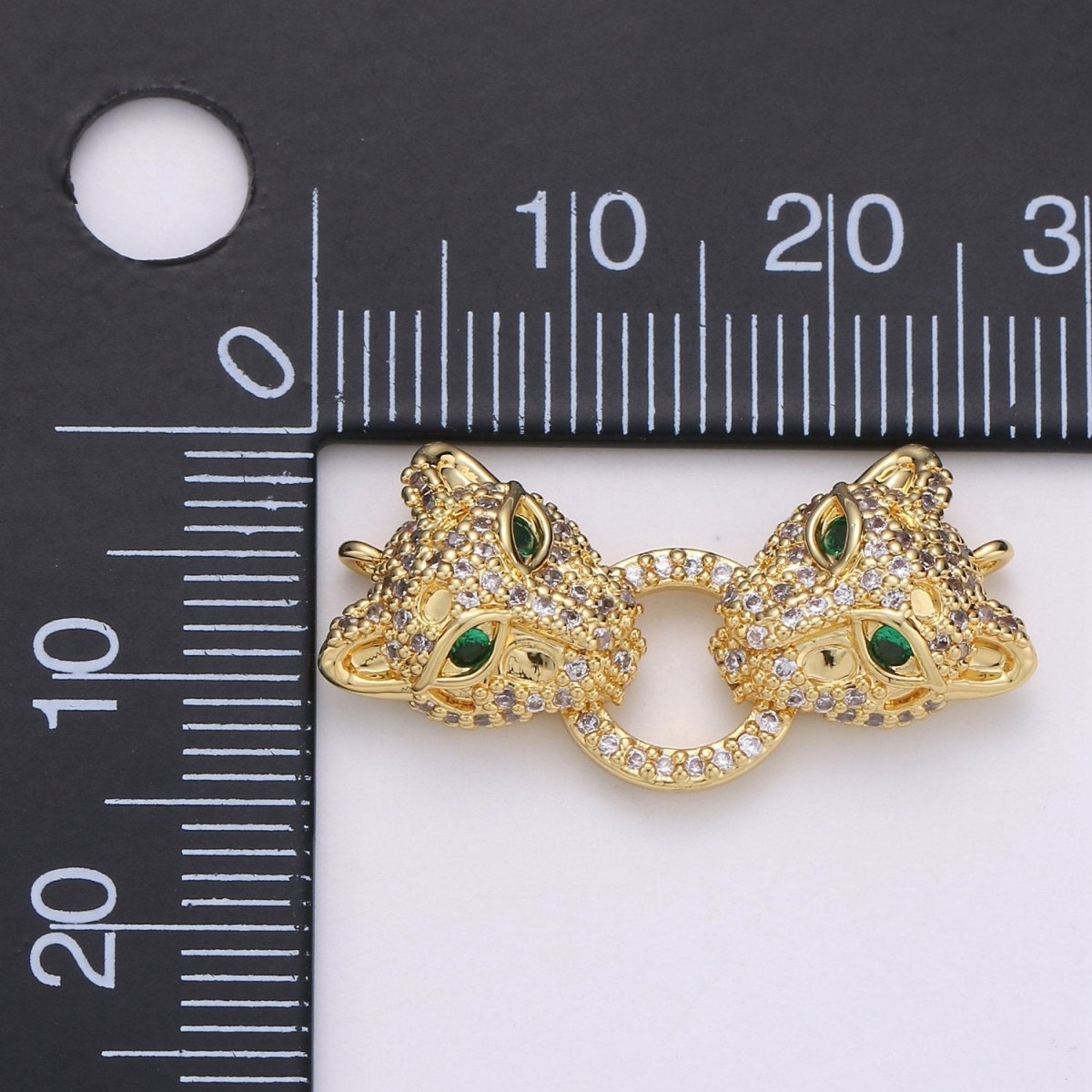 Leopard Charms Bracelet Connector Gold Silver Link Connector Animal Jewelry Supplies Component Curved for Bracelet Component F-446 F-447