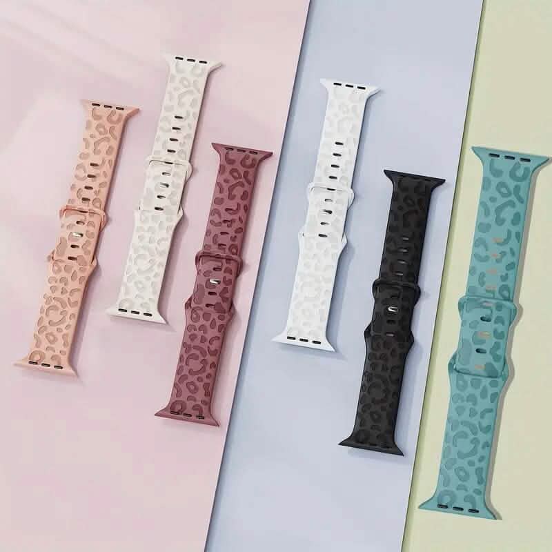 Leopard Engraved Replacement Band Compatible with iWatch
