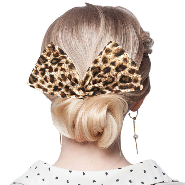 Leopard Patterned Deft Bun Maker Hair Band