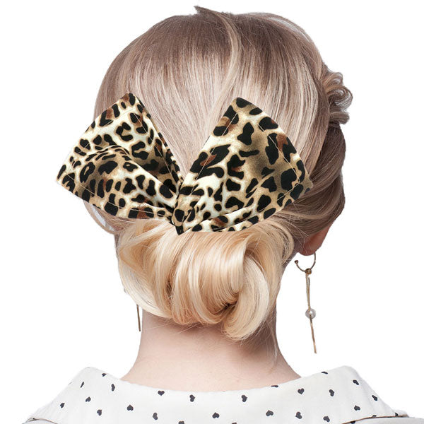 Leopard Patterned Deft Bun Maker Hair Band