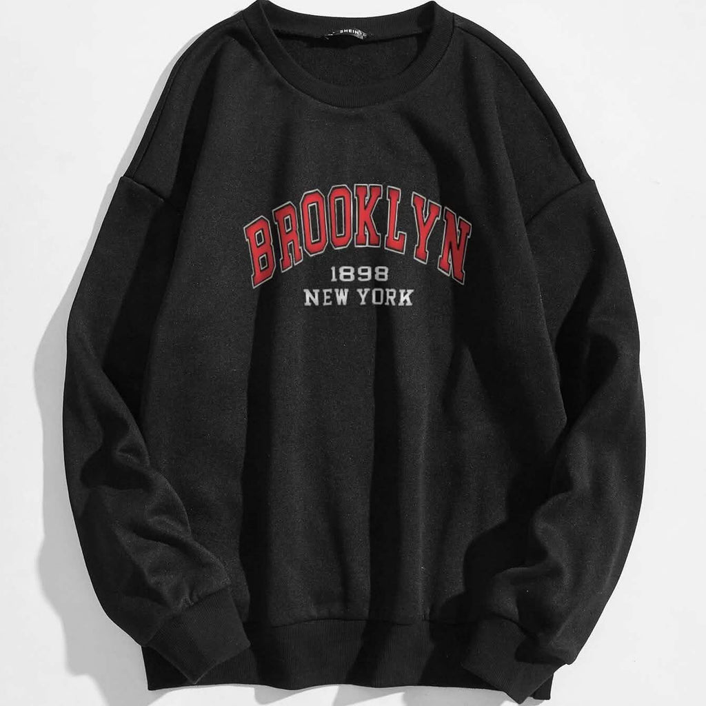 Letter Graphic Thermal Lined Sweatshirt